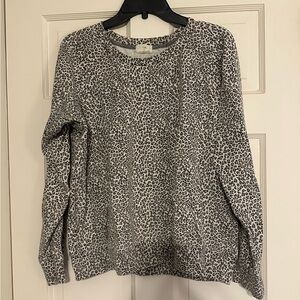 Anthropologie Leopard Print Women's Sweatshirt
